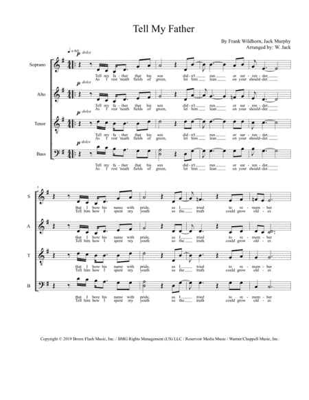 Tell My Father (arr. Walter Jack)