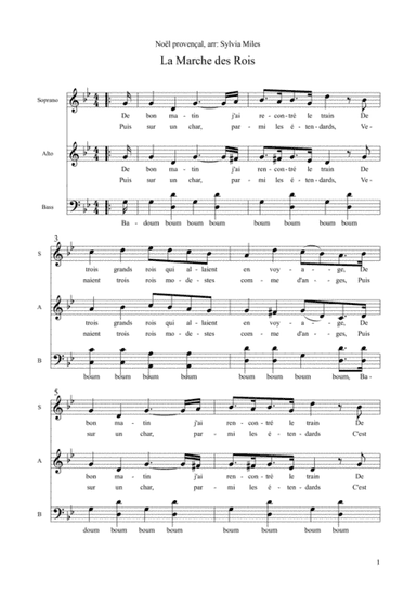 La Marche des Rois (arr. Sylvia Miles)