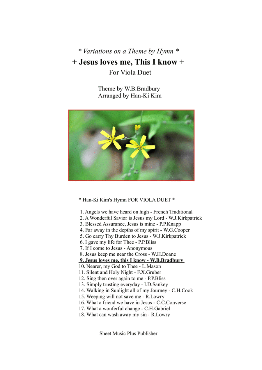 Jesus loves me This I know (For Viola Duet) (arr. Han-Ki Kim)