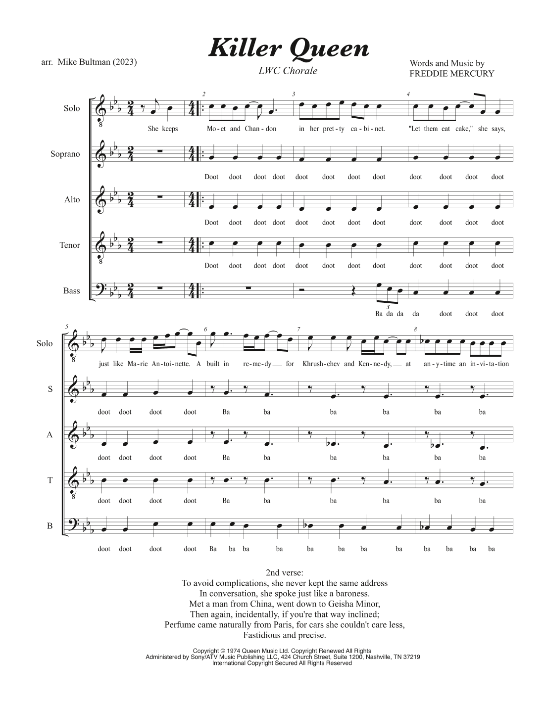 Killer Queen (arr. Mike Bultman)