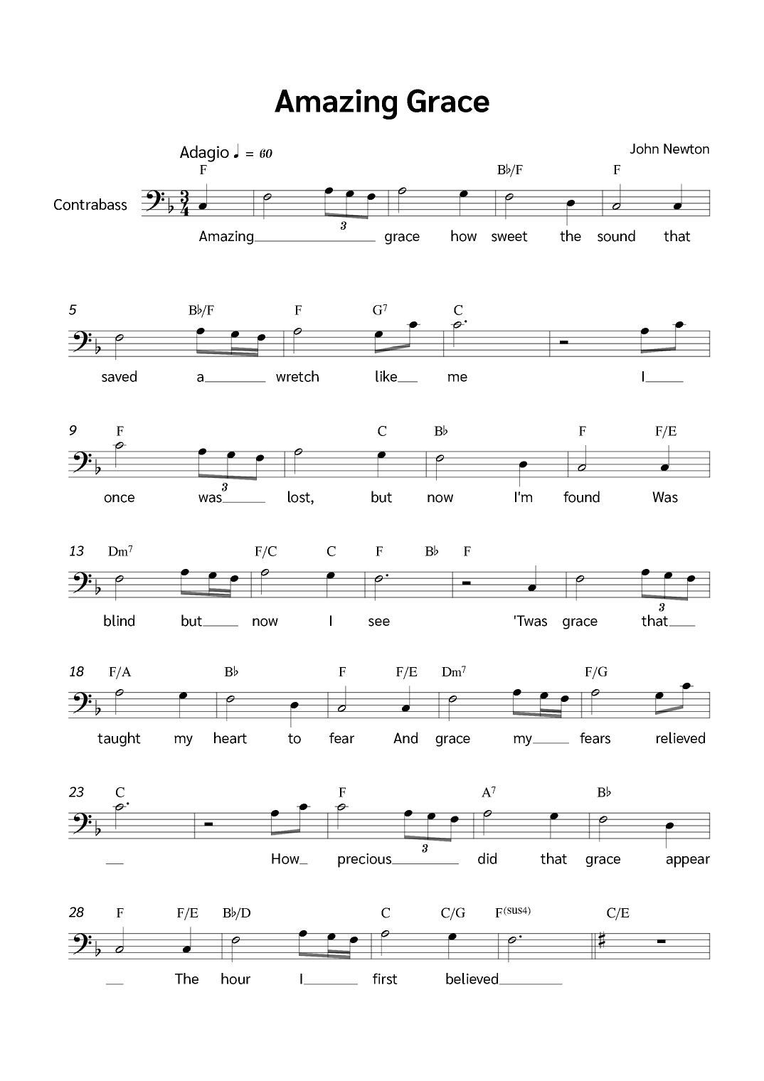 Amazing Grace (arr. Jackson Spindler)