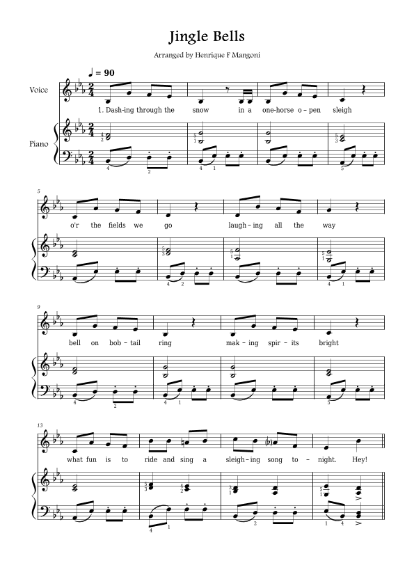 Jingle Bells (arr. Henrique F Mangoni)