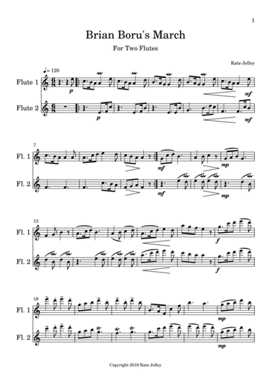 Brian Boru's March - Flute Duet (arr. Kate Jolley)