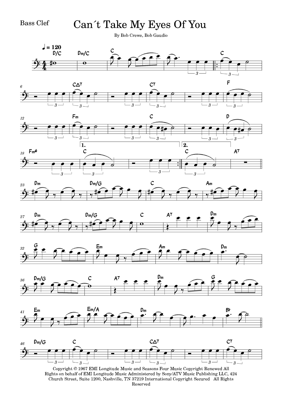 Can't Take My Eyes Off Of You (arr. Fabio Eduardo de Oliveira)