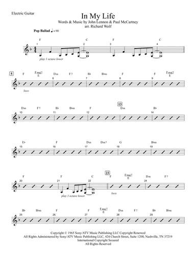 In My Life (arr. Richard Wolf)
