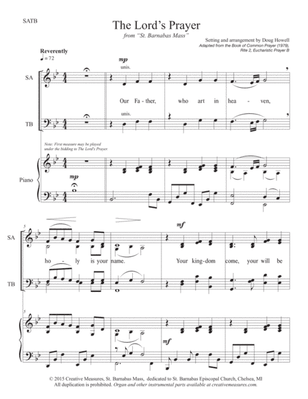 The Lord's Prayer (SATB)