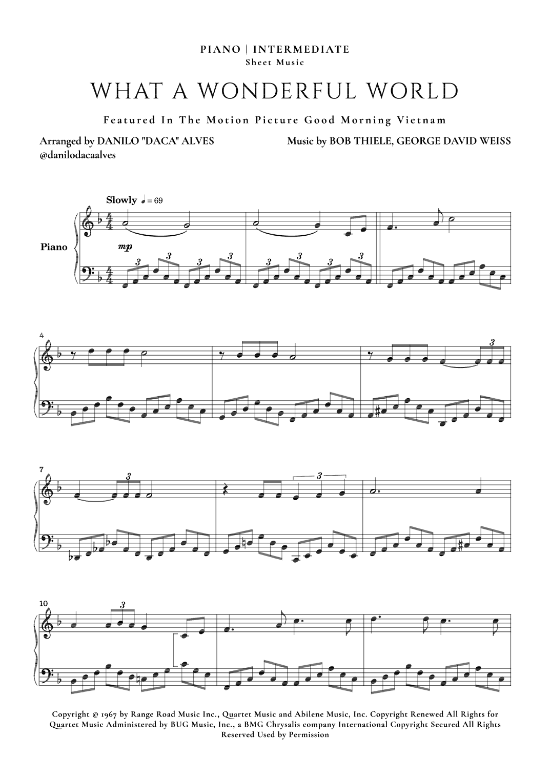 What A Wonderful World (arr. Danilo "Daca" Alves)