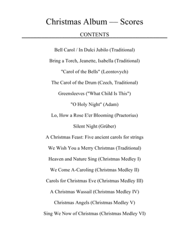 Christmas Album for String Orchestra (arr. Matthew Naughtin)