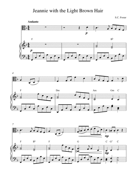 Jeannie with the Light Brown Hair (arr. Kaiserin Rebecca)