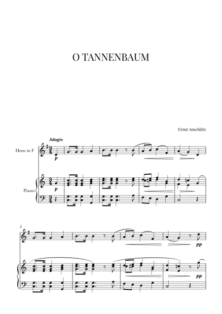 O Tannenbaum for French Horn and Piano (arr. Cadenza Editions)