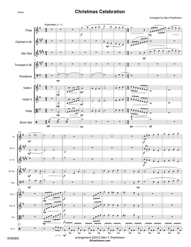 CHRISTMAS CELEBRATION (medley) - MIXED ENSEMBLE (arr. Glen Poehlmann)