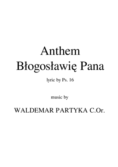 Anthem "Blogoslawie Pana"