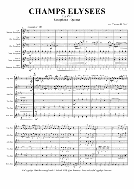 Champs Elysees (arr. Thomas H. Graf)