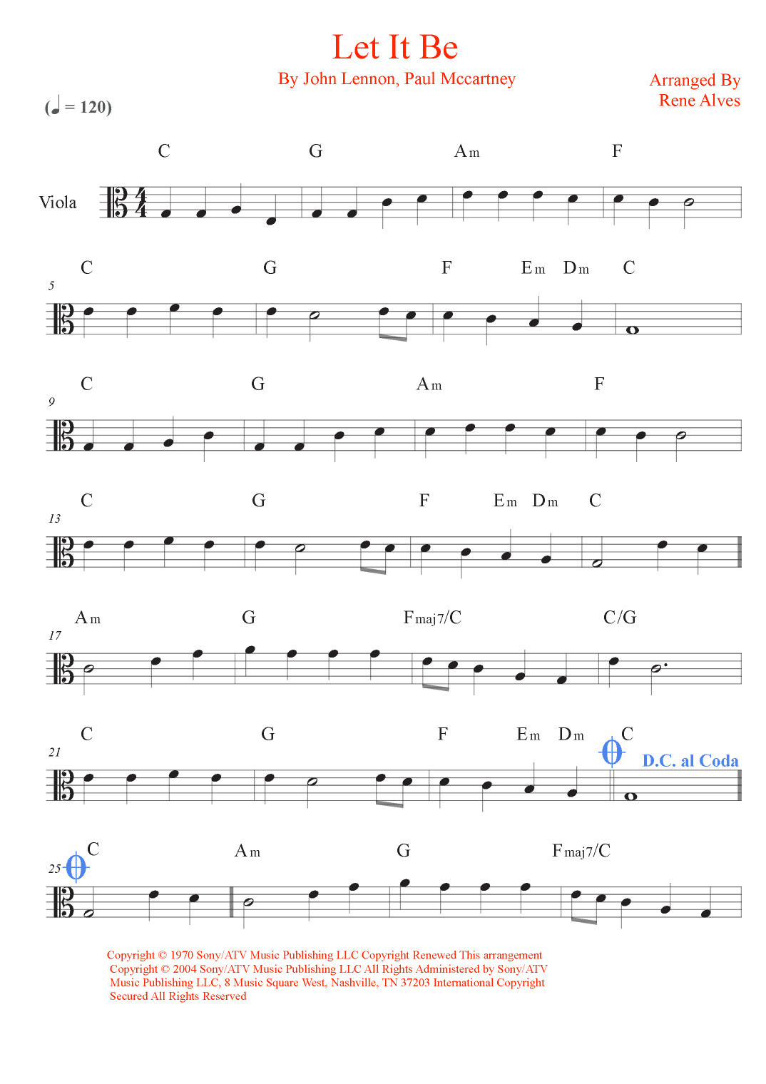 Let It Be (arr. Rene Alves)
