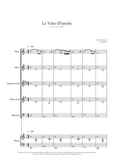 La Valse D'amelie (arr. SMMUS)