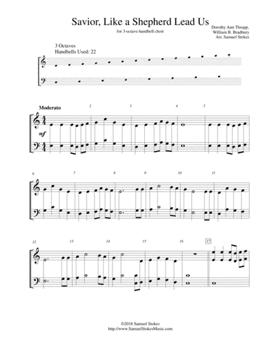 Savior, Like a Shepherd Lead Us - for 3-octave handbell choir (arr. Samuel Stokes)