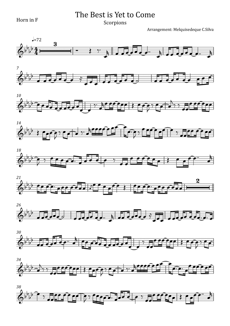 The Best Is Yet To Come (arr. Melquisedeque C.Silva)