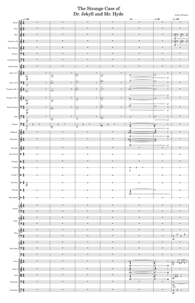 The Strange Case of Dr Jekyll and Mr Hyde  - Score Only