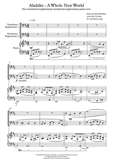 A Whole New World (from 'Aladdin') (arr. Edwin Sung)