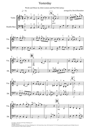 Yesterday (arr. David Burndrett)