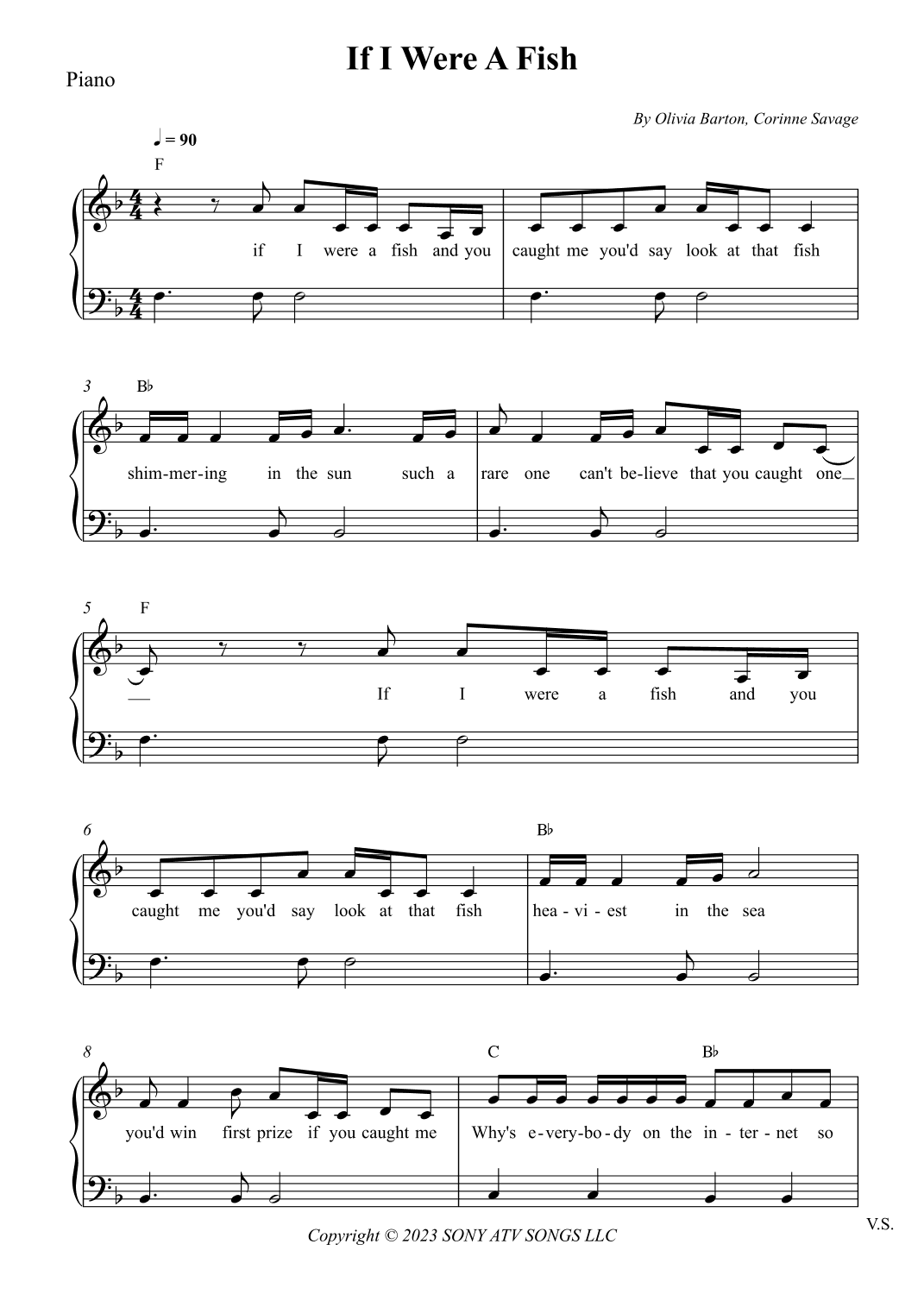 If I Were A Fish (arr. Wesley S. SIlva)