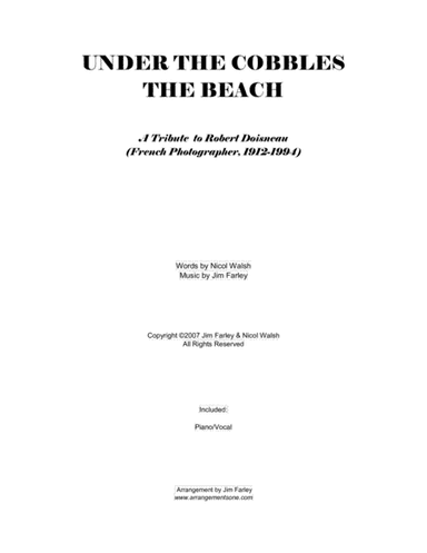 Under the Cobbles the Beach (a tribute to Robert Doisneau, French Photographer, 1012-1994)