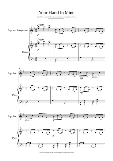 Your Hand In Mine (arr. Matthew pyeon)