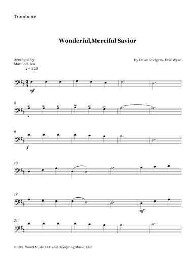 Wonderful, Merciful Savior (arr. Márcio Silva)