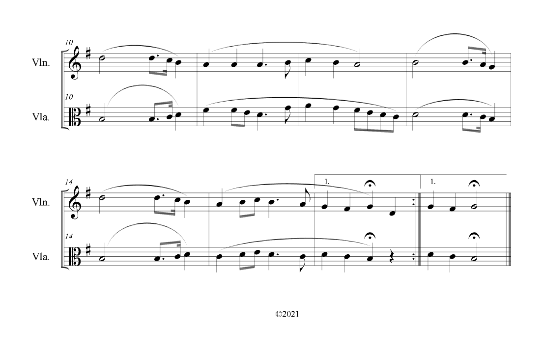 I Stand Amazed in the Presence (How Marvelous) for Violin and Viola Duet (arr. B. C. Dockery)