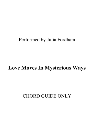 (love Moves In) Mysterious Ways (arr. RWM)
