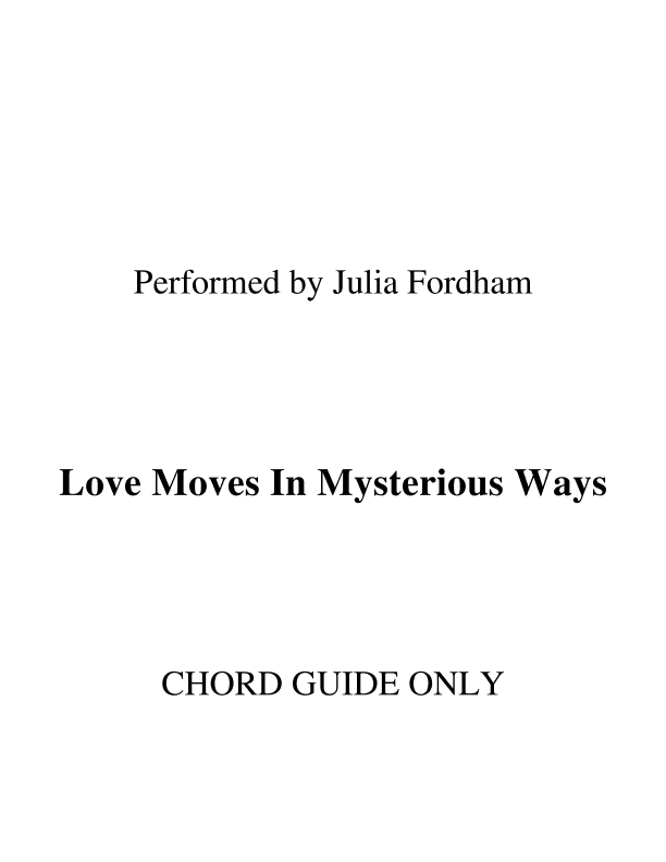 (love Moves In) Mysterious Ways (arr. RWM)