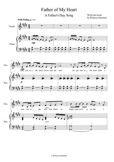 Father of my Heart - A Father's Day Song [vocals/piano]