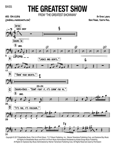 The Greatest Show (arr. Jon Kubis)
