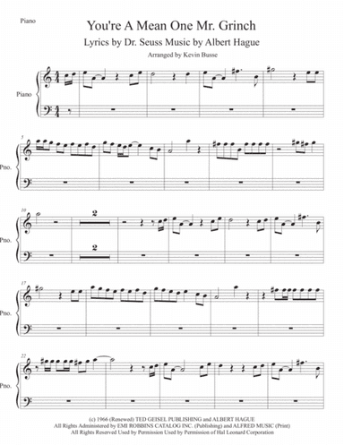 You're A Mean One, Mr. Grinch (arr. Kevin Busse)