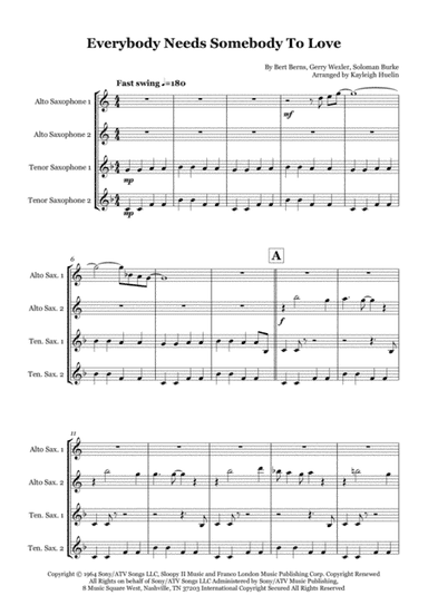 Everybody Needs Somebody To Love (arr. Kayleigh Huelin)