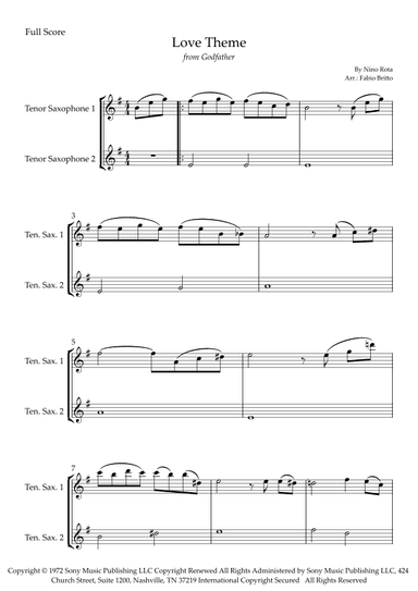 The Godfather (love Theme) (arr. Fabio Britto)