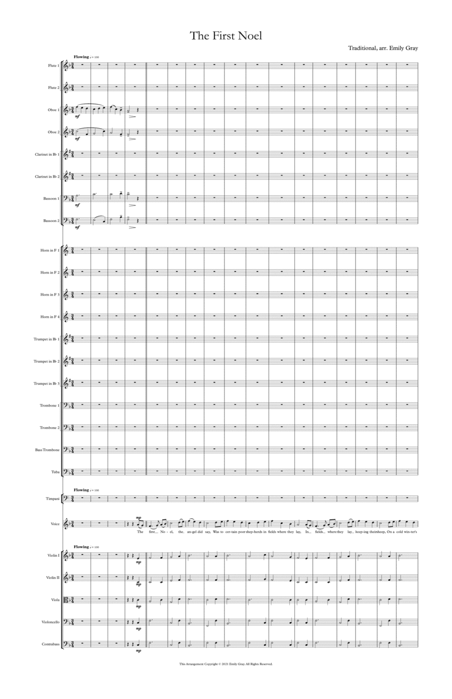 The First Noel (Voice and Orchestra) (arr. Emily Gray)