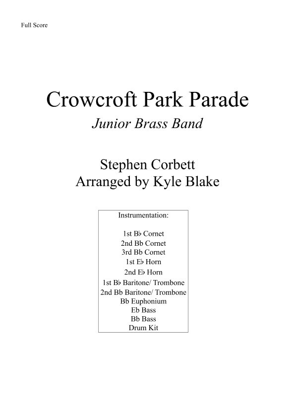 Crowcroft Park Parade (arr. Kyle Blake)