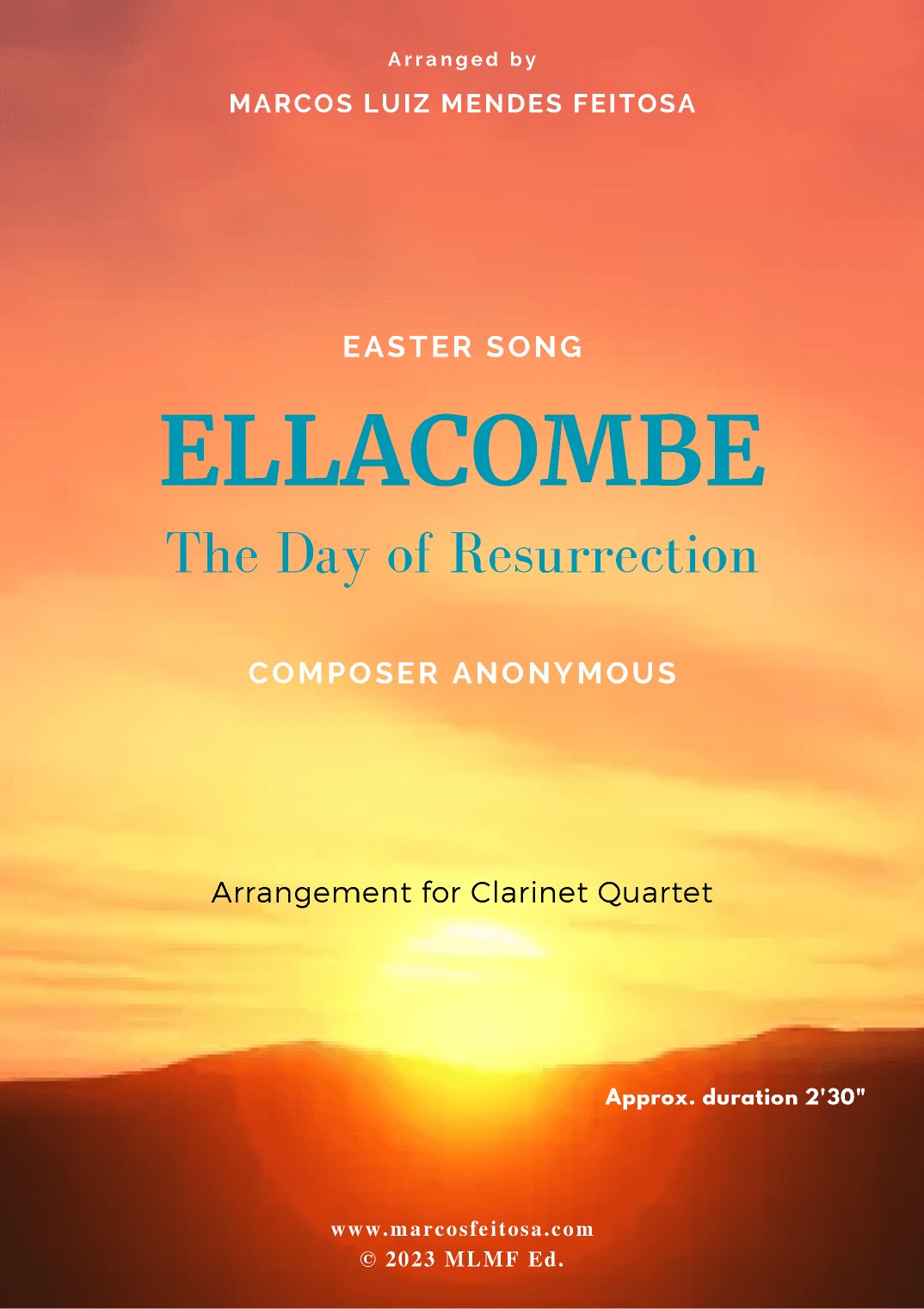 ELLACOMBE (The Day of Resurrection) - Clarinet Quartet (arr. MARCOS LUIZ MENDES FEITOSA)
