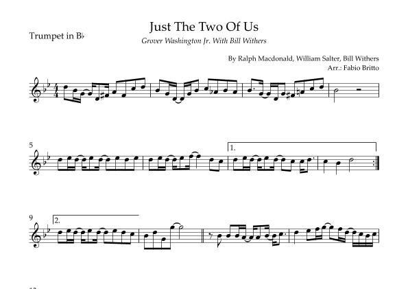 Just The Two Of Us (arr. Fabio Britto)