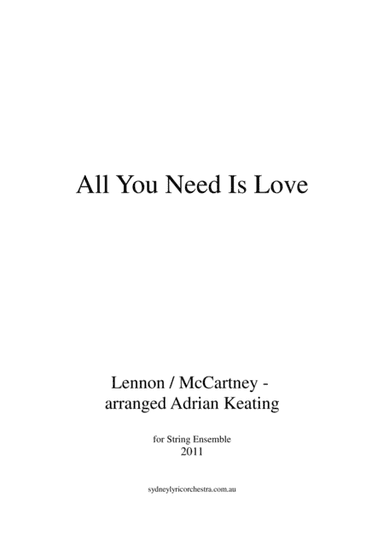 All You Need Is Love (arr. Adrian Keating)