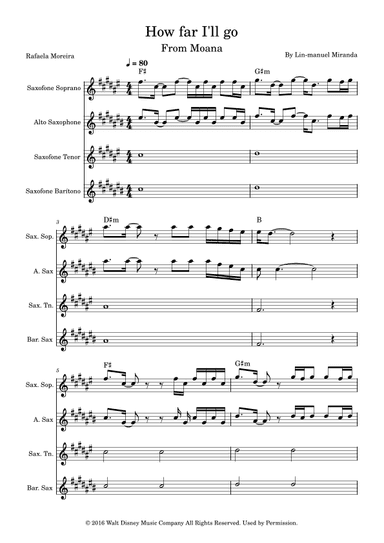 How Far I'll Go (arr. Rafaela Moreira)