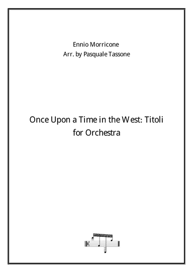 Once Upon A Time In The West (arr. Pasquale Tassone)