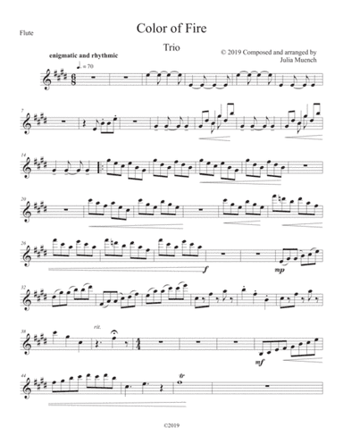 Color of Fire : flute part