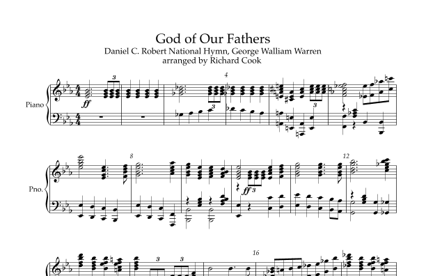 God Of Our Fathers (arr. Richard Cook)