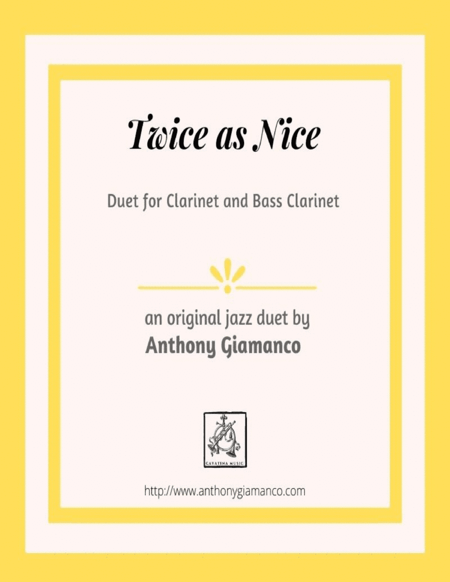 TWICE AS NICE - clarinet and bass clarinet duet