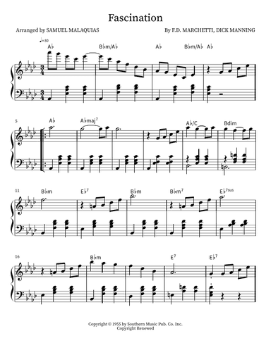 Fascination (arr. SAMUEL DE SOUZA MALAQUIAS)