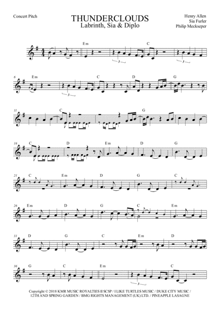 Thunderclouds (arr. Ivan Marini)