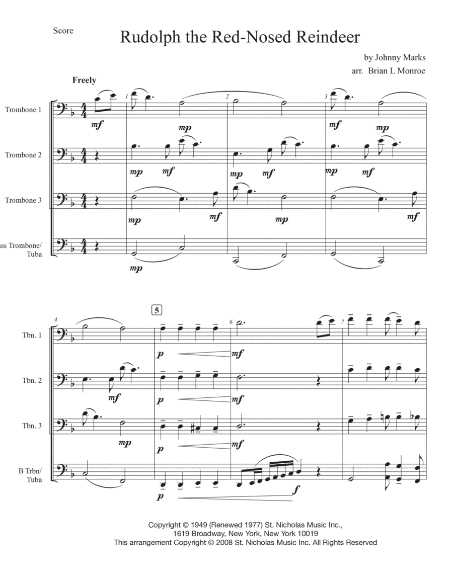 Rudolph The Red-nosed Reindeer (arr. Brian Monroe)