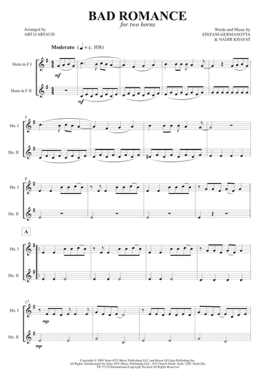 Bad Romance (arr. Art.o Artaud)